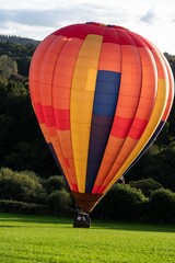 Atterrissage d'une montgolfi&egrave;re