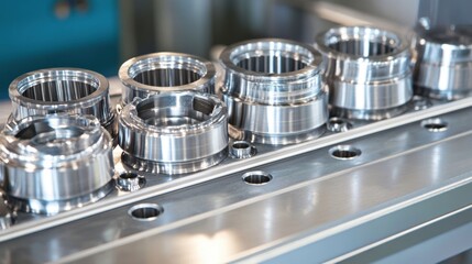 Close-up view of gleaming steel bearings perfectly seated within their robust industrial components, highlighting advanced engineering and manufacturing precision.