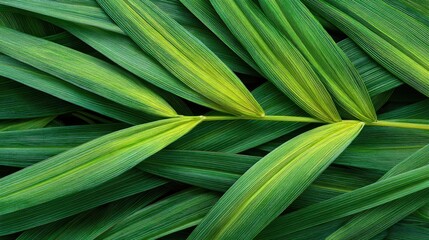 Fototapeta premium Lush Green Leaves with Varied Textures and Shades Creating an Evergreen Backdrop for Nature Lover's Inspiration and Decor Enhancement