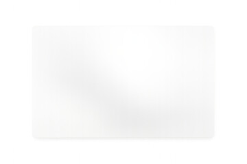 Naklejka premium White blank paper sheet with rounded corners and soft shadow on a transparent background, clean mockup template