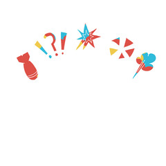 Digital png illustration of multicoloured icons pattern on transparent background