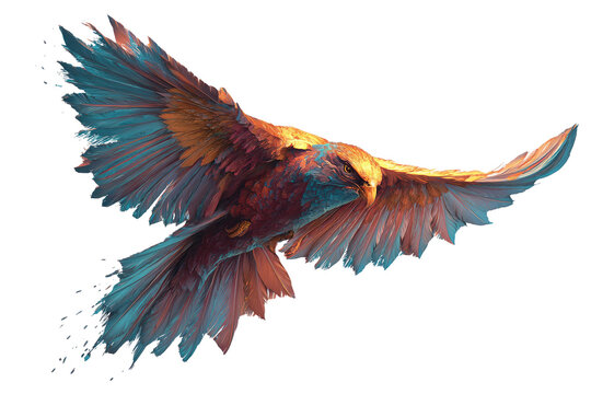 Elegant abstract bird smooth design isolated on transparent background