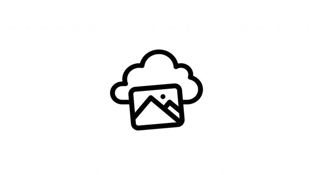 cloud storage animated icon