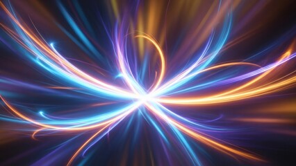 Vibrant Light Burst with Colorful Streaks.