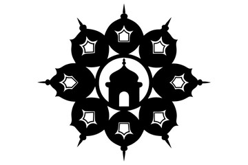 Intricate islamic architecture design