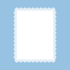 Rectangle lace doily, vector lace napkin or placemat, laser cut template © mayrum