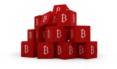 Fotobehang Vlees Several red square with B sign on the side  © vectorfusionart