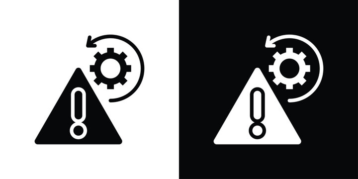 Disaster Recovery Icon Sheet Black And White