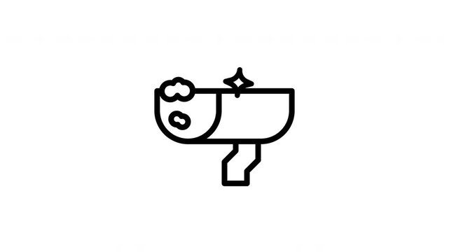 gutter cleaning animated icon