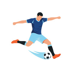 football player kicking the ball