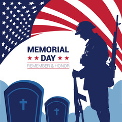 Memorial Day Remembrance Soldier Honoring Fallen Heroes