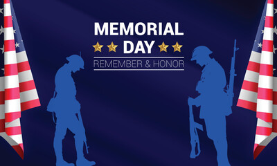 Memorial Day Remembrance Soldier Honoring Fallen Heroes