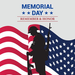 Memorial Day Remembrance Soldier Honoring Fallen Heroes