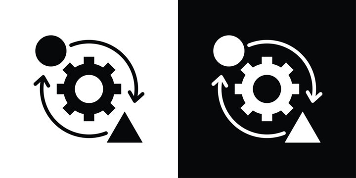 Transformation Icon Sheet Black And White