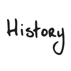 Digital png illustration of history text on transparent background