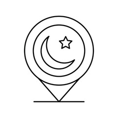 Location icon with white background vector stock illustration