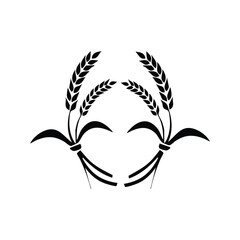  Agriculture wheat icon vector illustration