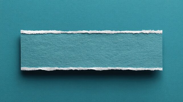 Textured background with torn paper edge on blue surface for artistic design and creative projects in minimalist style