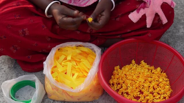 Traditional Ritual Flower Petal Preparation