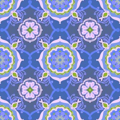 Seamless pattern with flowers 
