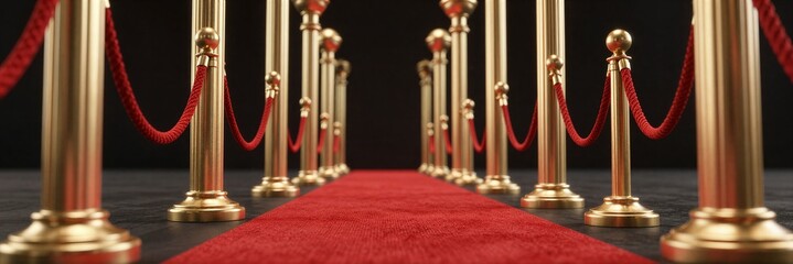 Golden roman columns red carpet backgroundX