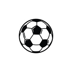 Fototapeta premium A black and white illustration of a soccer ball on a plain background