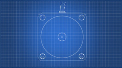 Obraz premium AC Brushless Servo Motor for CNC- Darwing. 3D rendering isolated on white background. 3D Mesh, Sketch, Vector style. Ideal for educational, engineering, and industrial design.