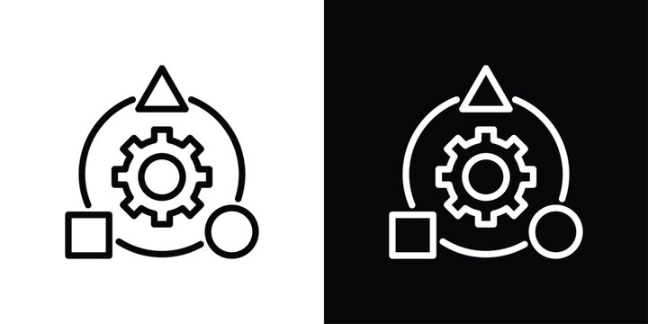 Adaptability Icon Sheet Black And White