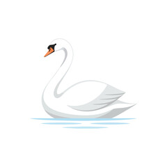 Naklejka premium white swan on the water