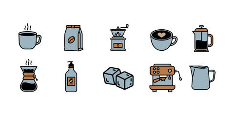 Coffee Equipment Illustration Set