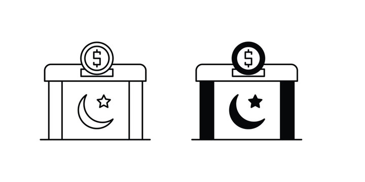Tithe set icon with white background vector stock illustration