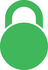green lock icon