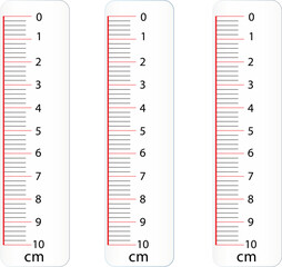 Vertical  Measurement Scale UI Elements with Red Indicator Lines on Black