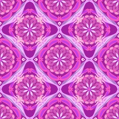 Fototapeta premium seamless pattern with pink flowers