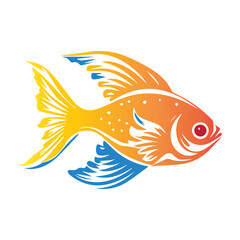 Vibrant Stylized Fish Icon
