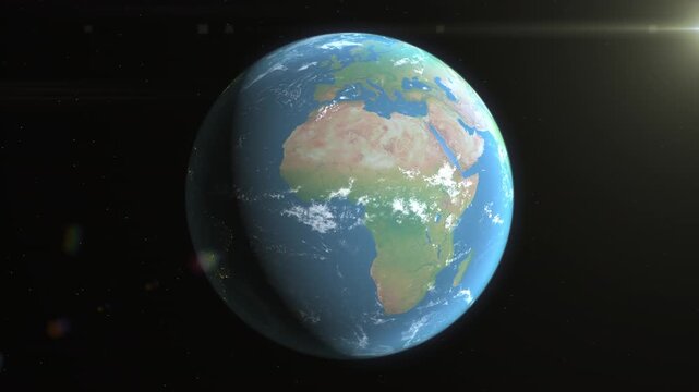 Location and map of Palestine on the surface of the earth at day.
