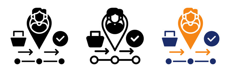Customer Journey Icon Collection Glyph & Mixed Style 