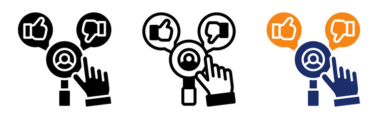 Preference Model Icon Collection Glyph & Mixed Style 