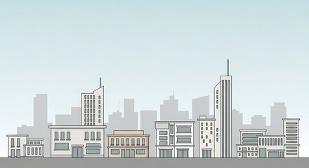 Obraz premium City skyline illustration