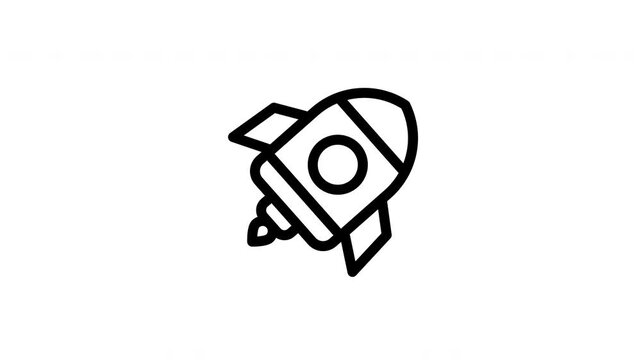 rocket animated icon