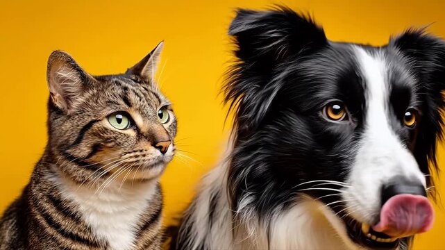 Cat and Dog Side by Side