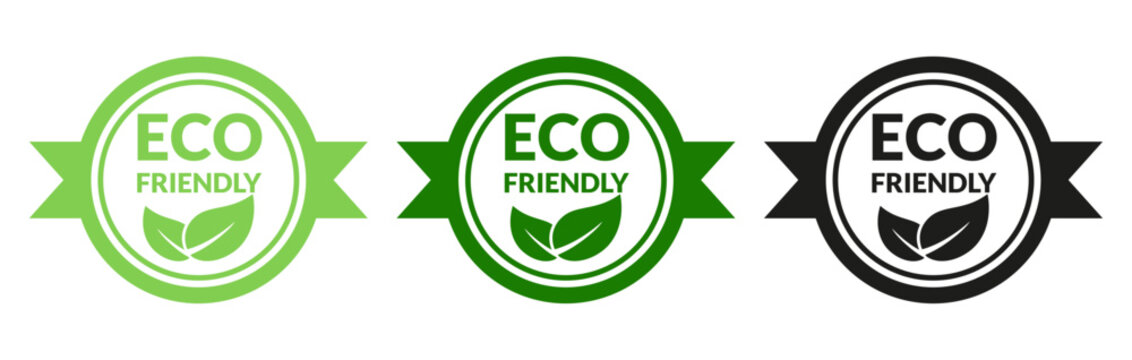 Eco Friendly vector set, Eco Friendly Badge set, Eco Friendly Badge design set	
