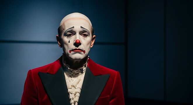 Sad clown portrait