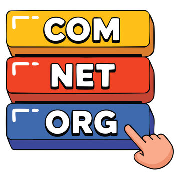 Vector icon of domain in flat illustration style ideal for web design internet hosting website identity digital network and online service themes