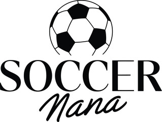 Soccer Nana logo design with soccer ball and elegant typography