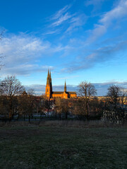 Beautiful View Uppsala Cathedral With