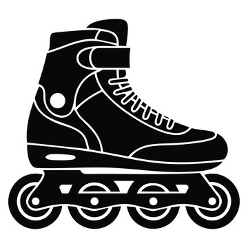 Vector illustration of inline skates icon isolated perfect for sports recreation fitness movement transportation and active lifestyle creative projects
