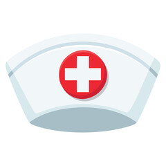 Vector illustration of nurse cap isolated object ideal for healthcare nursing medical uniform hospital and clinical education design usage