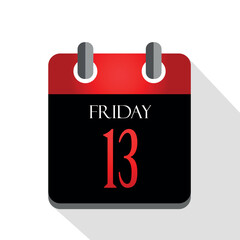 friday the 13th calendar icon vector illustration