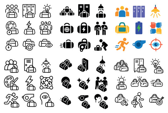 Business and teamwork icon set collection